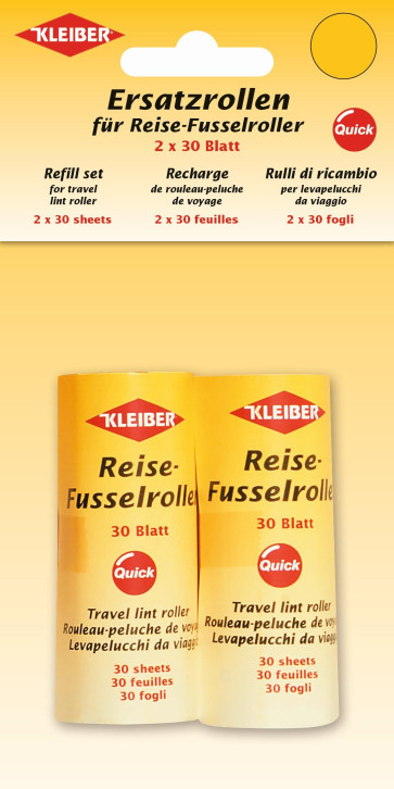 KLEIBER Ersatzrollen für Fusselroller mini 2x30Blatt