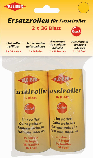 KLEIBER Ersatzrollen für Fusselroller  2x36Blatt(5m)