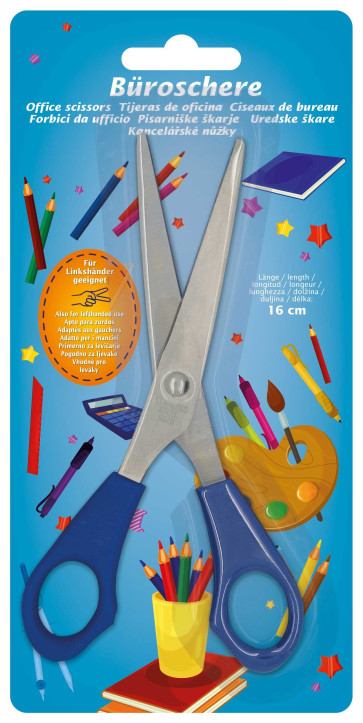 KLEIBER Büroschere - Linkshänder 160mm/blau