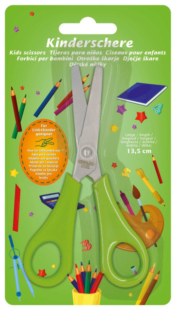 KLEIBER Kinderschere - Linkshänder 135mm/grün