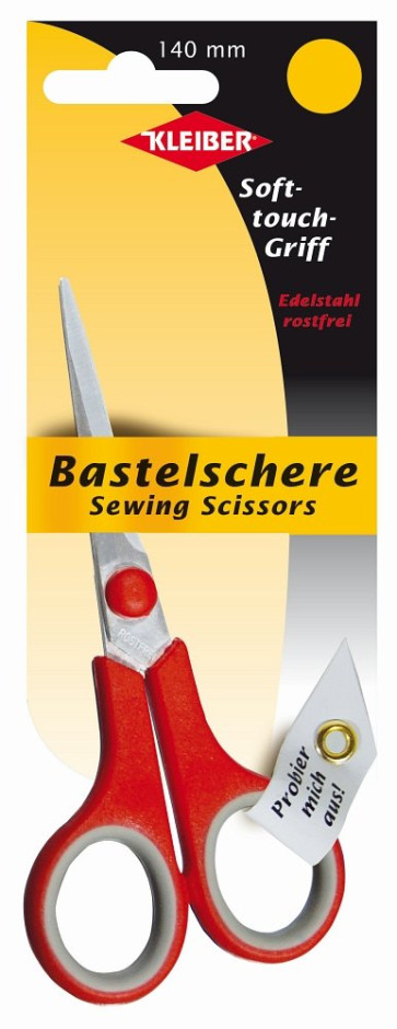 KLEIBER Soft-Touch-Bastelschere 140mm/rot