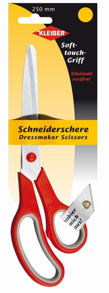 KLEIBER Soft-Touch-Schneiderschere 250mm/rot