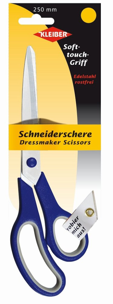 KLEIBER Soft-Touch-Schneiderschere 250mm/blau