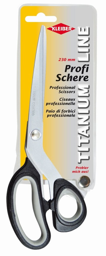 KLEIBER Titanium-Schere 230mm/schwarz-grau