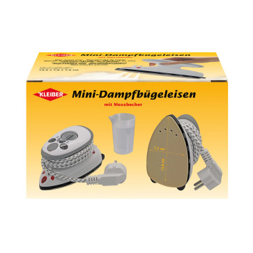 KLEIBER Mini-Dampfbügeleisen m. Becher 13,5x7,6x7,9cm/weiß