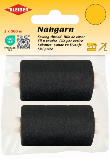 KLEIBER Nähgarn 500m/2xschwarz