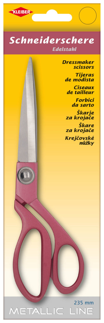 KLEIBER Metallic-Line Schneider-Schere 235mm/fuchsia