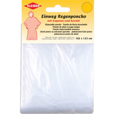 KLEIBER Regen-Poncho 102x125cm/transparent