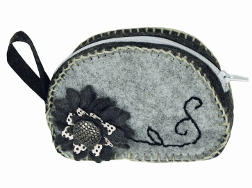 KLEIBER Filz-Accessoirestäschchen hellgrau