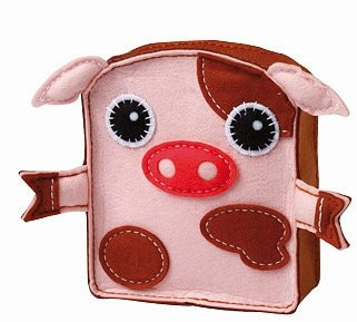 KLEIBER Filz-Rucksack Schweinchen