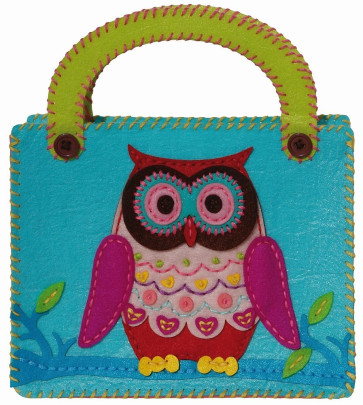 KLEIBER Filztasche Eule blau