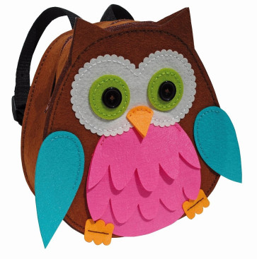 KLEIBER Filz-Rucksack Eule rosa