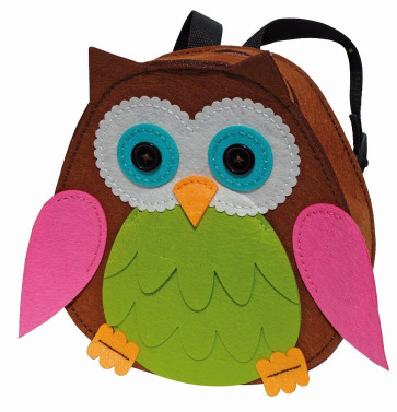 KLEIBER Filz-Rucksack Eule grün