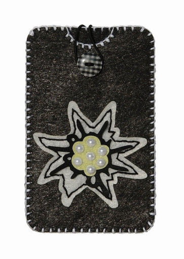 KLEIBER Filz Smartphone-Tasche klein-Edelweis