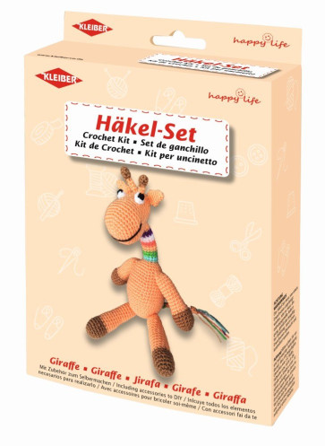 KLEIBER Häkeltier Giraffe 30x6cm/orange