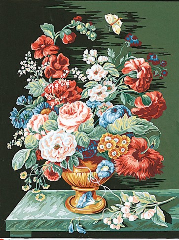 MARGOT Stramin "Vase m.Blumen" 36x47cm