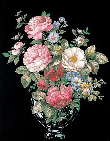 MARGOT Stramin "Vase m.Blumen" 51x66cm