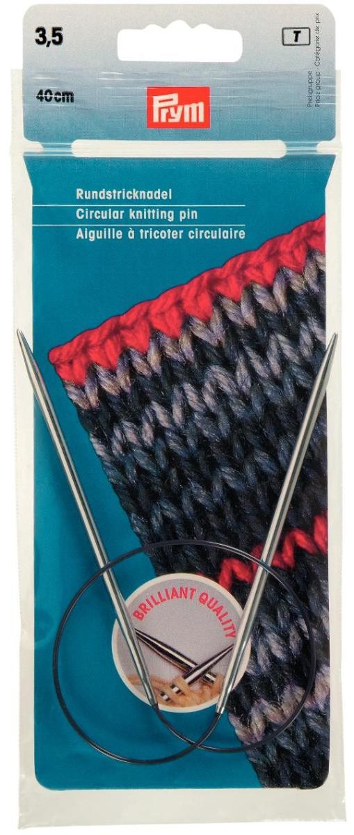 Ferri Circolari Lana Grossa Prym Rundstricknadeln MS 40 Cm 7,00 Mm Silberfarbig Ferri Da Maglia Circolari, Ottone, Argento, 7,0 Mm Ferro Maglia Ottone 40 Cm