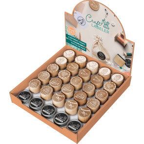 CRAFT LABELER Handarbeits-Holzstempel Display (8 + 5)