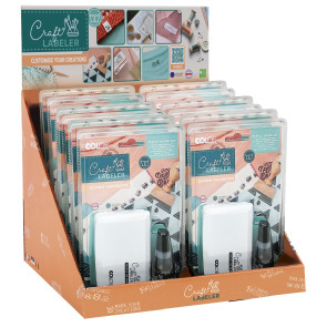 CRAFT LABELER Textil Stempelkissen Set Display (12 Stück)