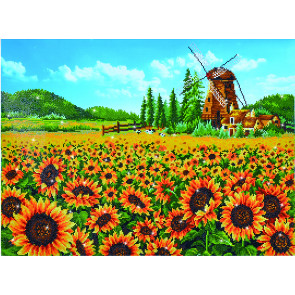 DIAMOND DOTZ Sunflower Windmil 77x57 cm
