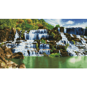 DIAMOND DOTZ Pongour Waterfall 101x57 cm