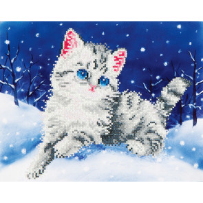 DIAMOND DOTZ Kitten in the Snow 35,5x27,9 cm  (2 St)
