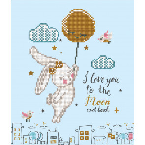DIAMOND DOTZ Love You to the Moon and back 27x32cm  (2 St)