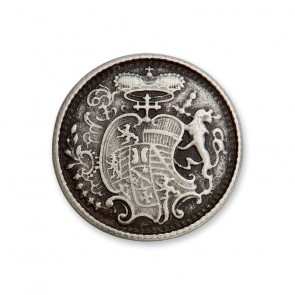 23mm Dirndlknopf Metall "Bayern" altsilber