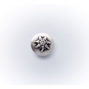 23mm Dirndlknopf Met. Halbkg. Edelweiß, asi