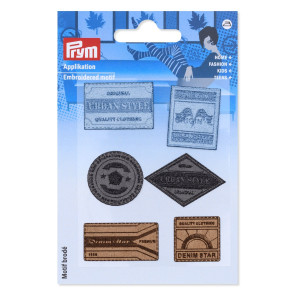 Prym Appl.Geometrie aufb.blau-grau-beige 6St #