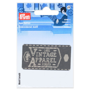 Prym Appl. Vintage aufb. grau 1ST