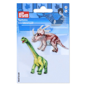 Prym Appl.Dinos aufb./selbst.grün-braun 2St #