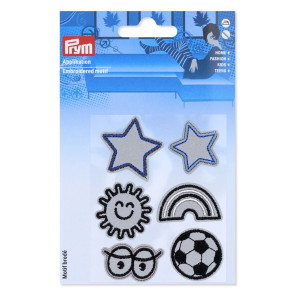 Prym Appl. Reflex aufb./selbst. grau 6St #