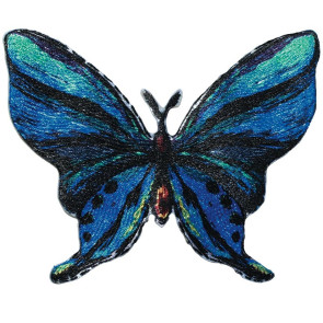 Prym Appl. Schmetterling aufbügel./selbstkl. blau/schwarz#