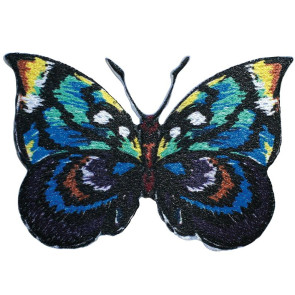 Prym Appl. Schmetterling aufbügel./selbstkl. blau/brau #