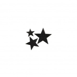 Prym Applikation Sterne selbstklebend/aufbügelbar schwarz glänzend