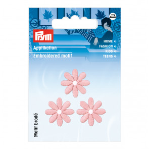 Prym Appl. Blumen klein pastell rosa