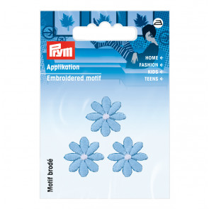 Prym Appl. Blumen klein h-blau