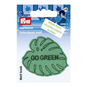 Prym Appl. recycelt Blatt GO GREEN