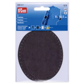Prym Patch.Vel-Lederimi.büg.8x10,5 m-grau2St