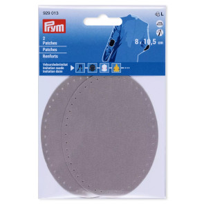 Prym Patch.Vel.-Lederimi.büg.8x10,5h-grau2St