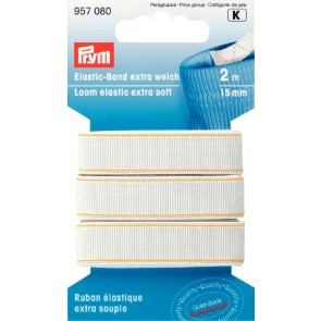 Prym Elastic-Band extra weich 15 mm weiß