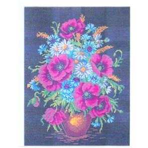 MILLER Gobelin "Blumenmotiv"  ca.18x24