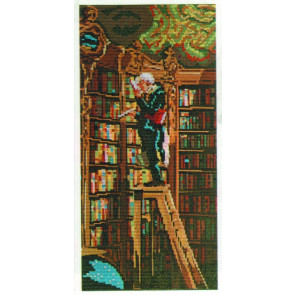 MILLER Gobelin "Der Bücherwurm"  ca.27x50