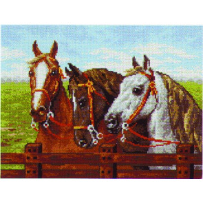 MILLER Gobelin  "drei Pferde" ca.30x40
