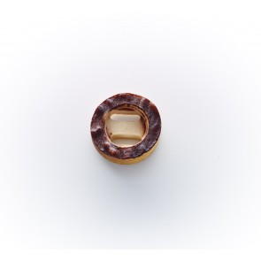 20mm Lederhos-Schlitzknopf echt Hirschhorn