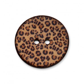 18mm Knopf Cocos Leopard , 2-loch