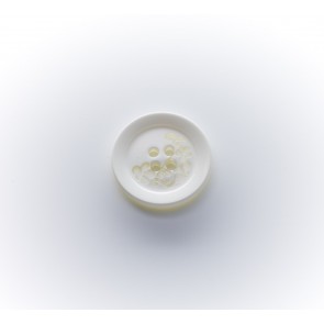 15mm Knopf Polyester 4-loch, m.Blümchen, gefärbt