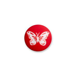 13mm Kinderknopf Schmetterling m.Öse